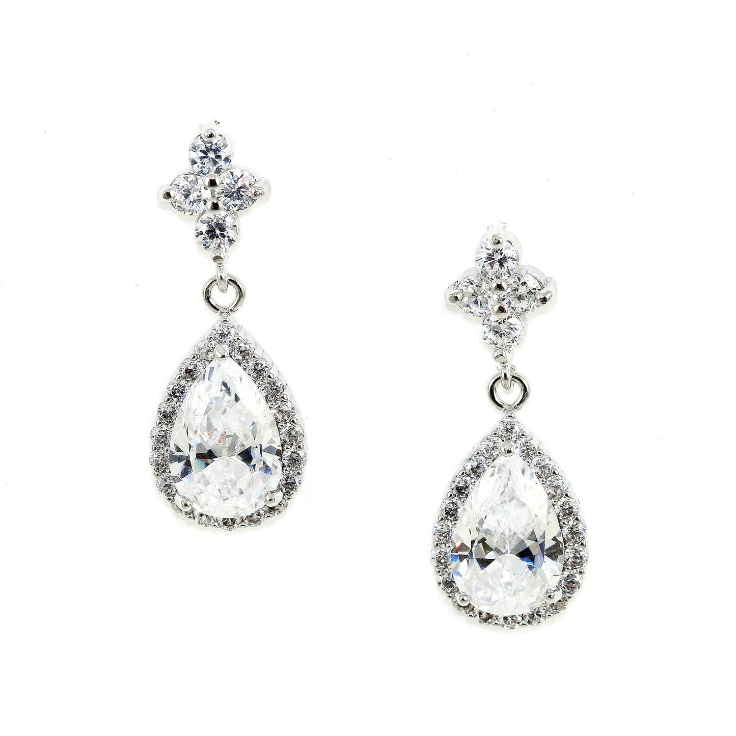 Crystal Cascade Teardrop Earrings