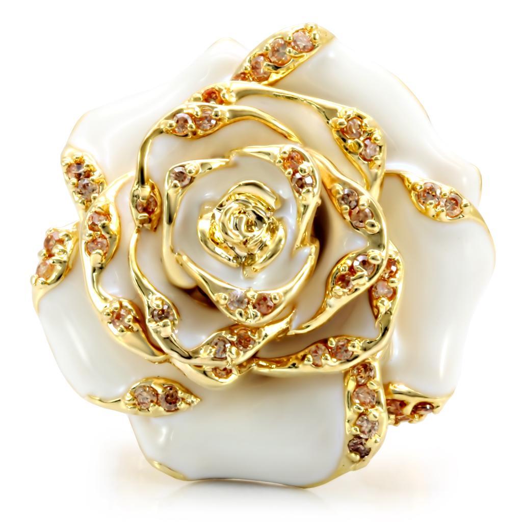 Golden Blossom Rose Ring