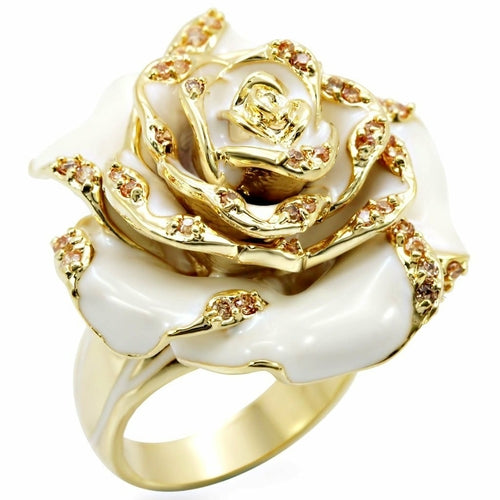 Golden Blossom Rose Ring