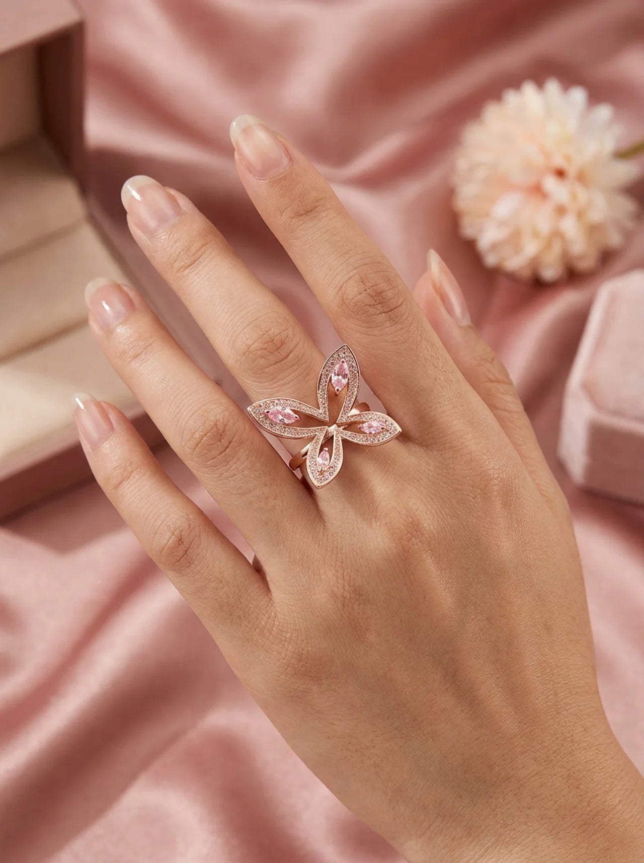 Roselle Butterfly Ring
