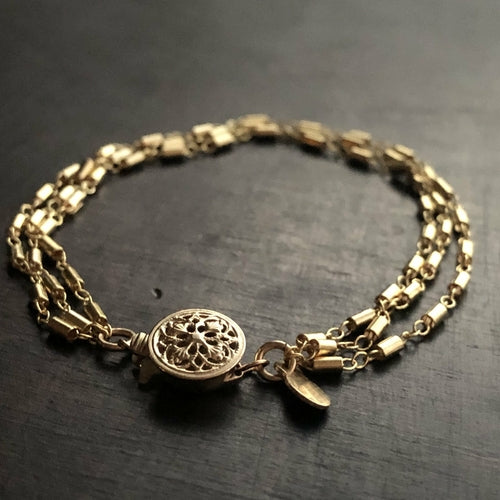 Golden Harmony Layered Bracelet