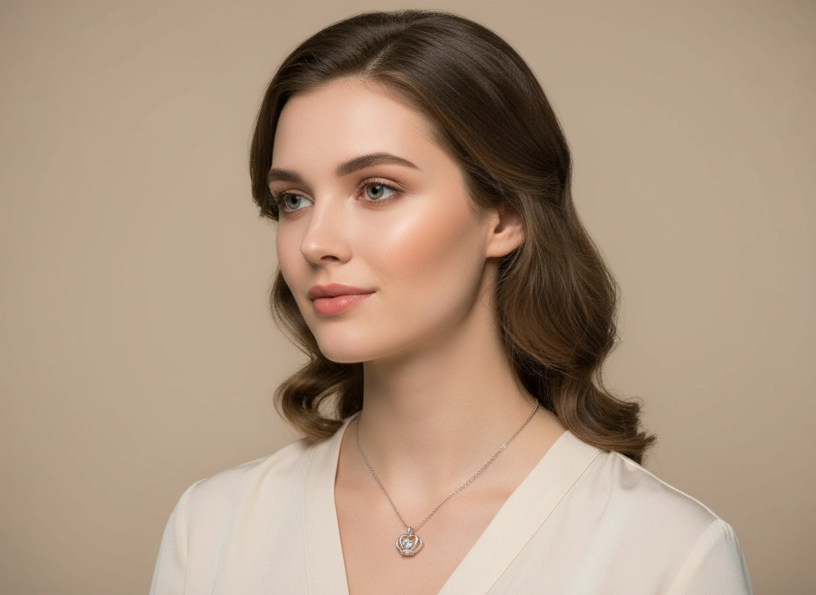 The Reina Crown Necklace