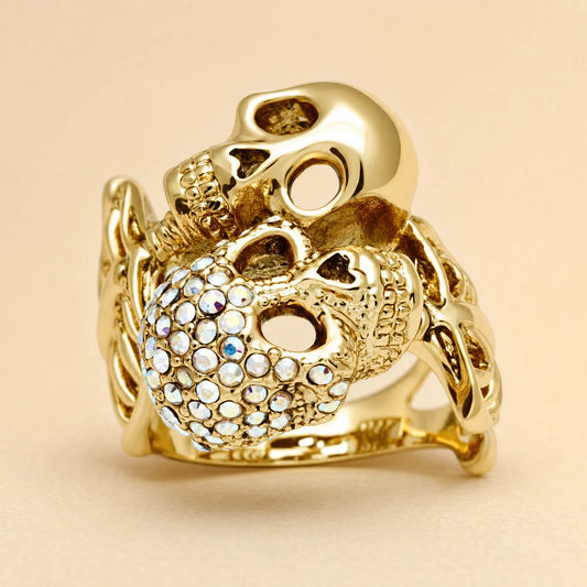 Eclipse Dual Skull Ring