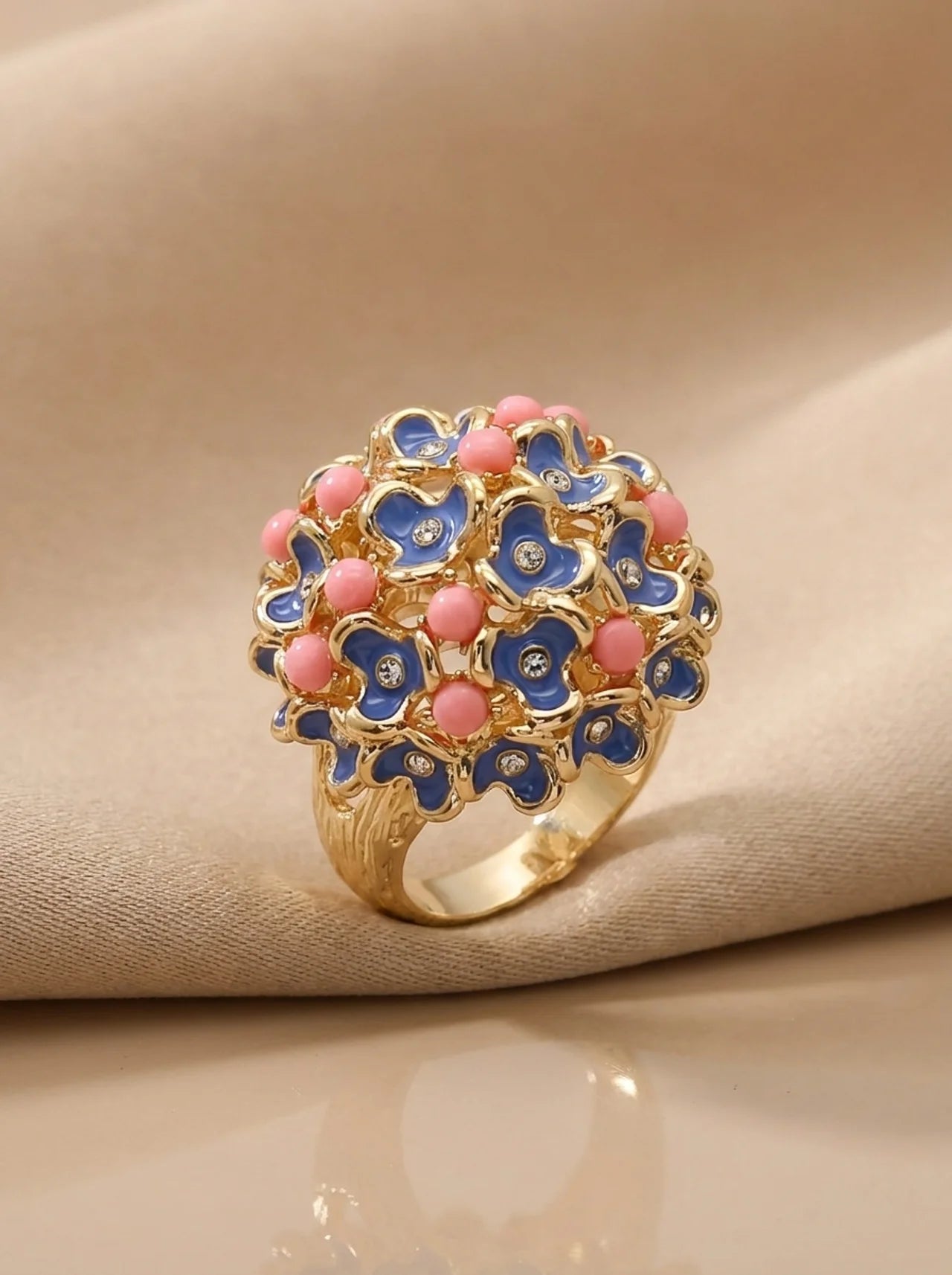 Rosalia Coral Floral Ring