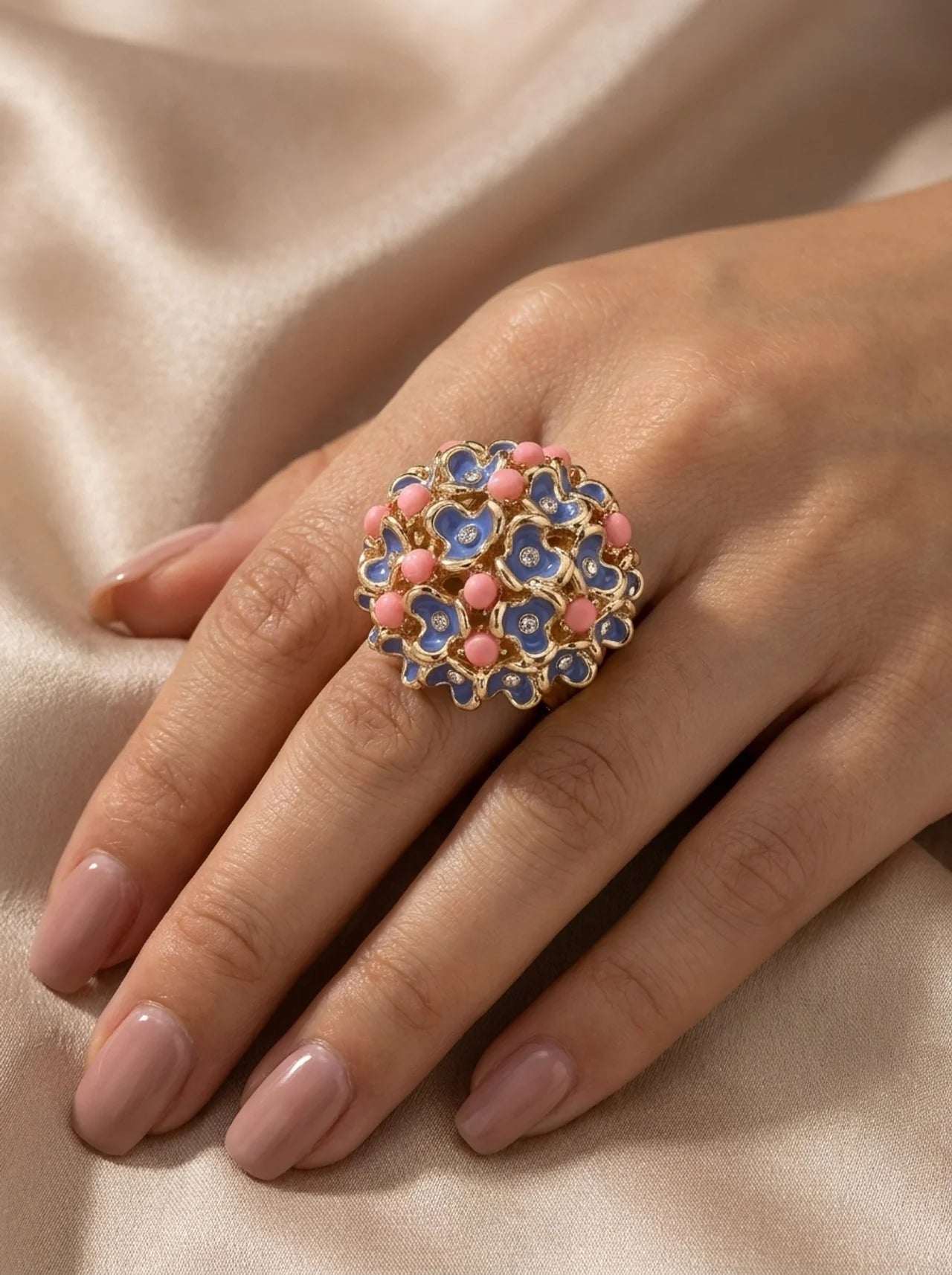 Rosalia Coral Floral Ring