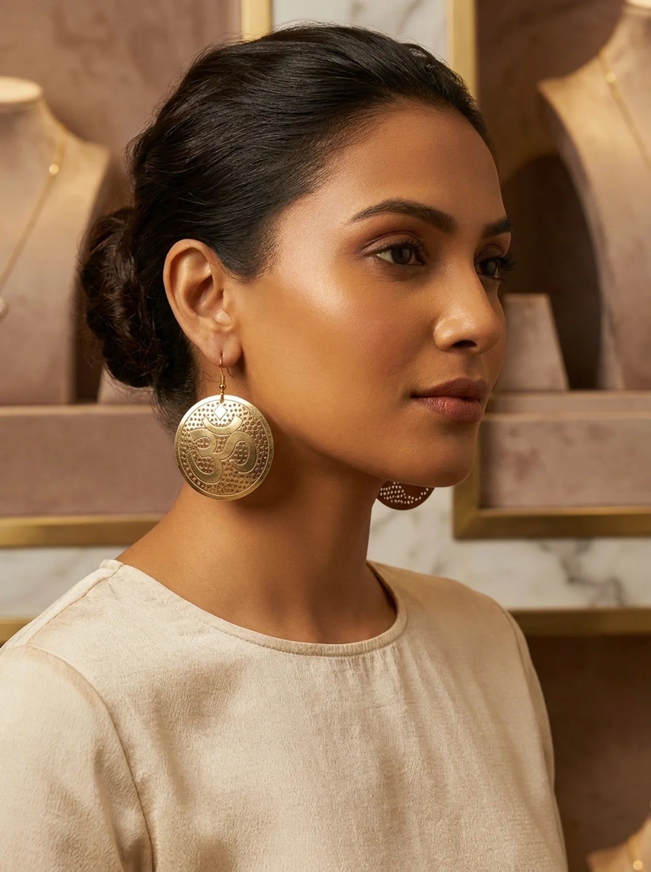 Serenity Om Yoga Earrings