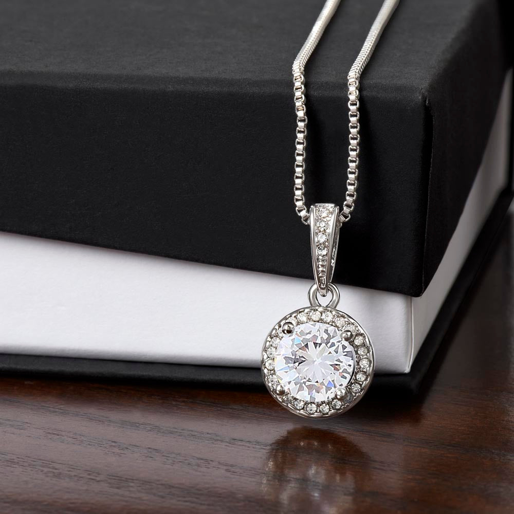 The Elara Halo Necklace