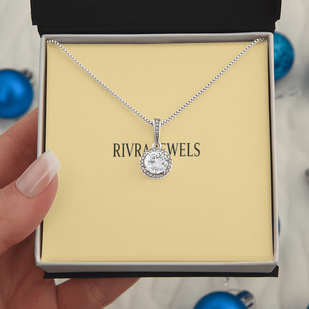The Elara Halo Necklace