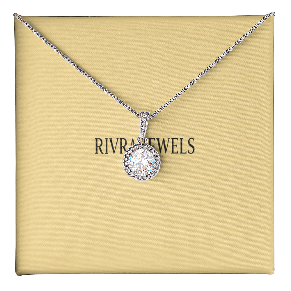 The Elara Halo Necklace